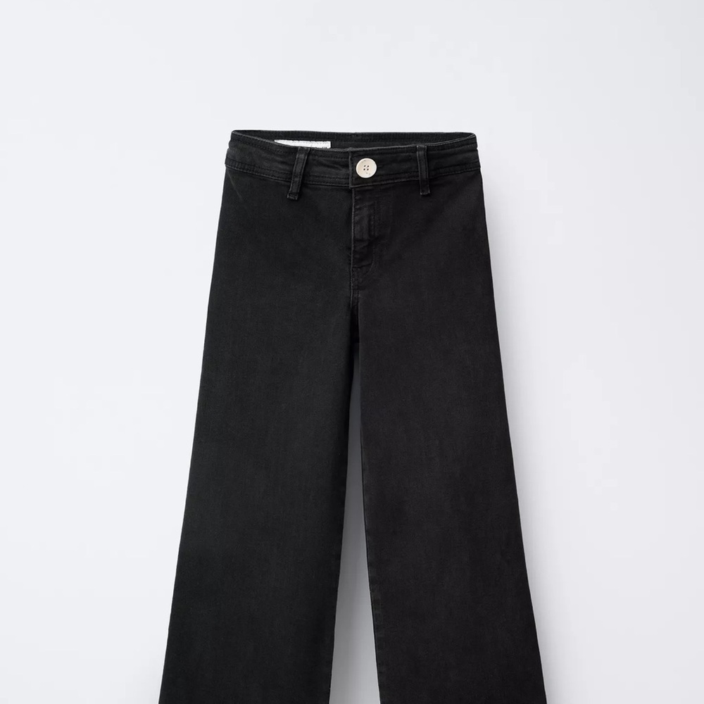 Zara Black Wide-Leg Kids Jeans